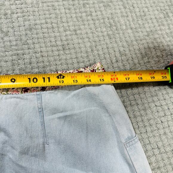 vintage y2k floral ultra micro mini low rise jean skirt cutie cottage core 10 - Picture 5 of 6